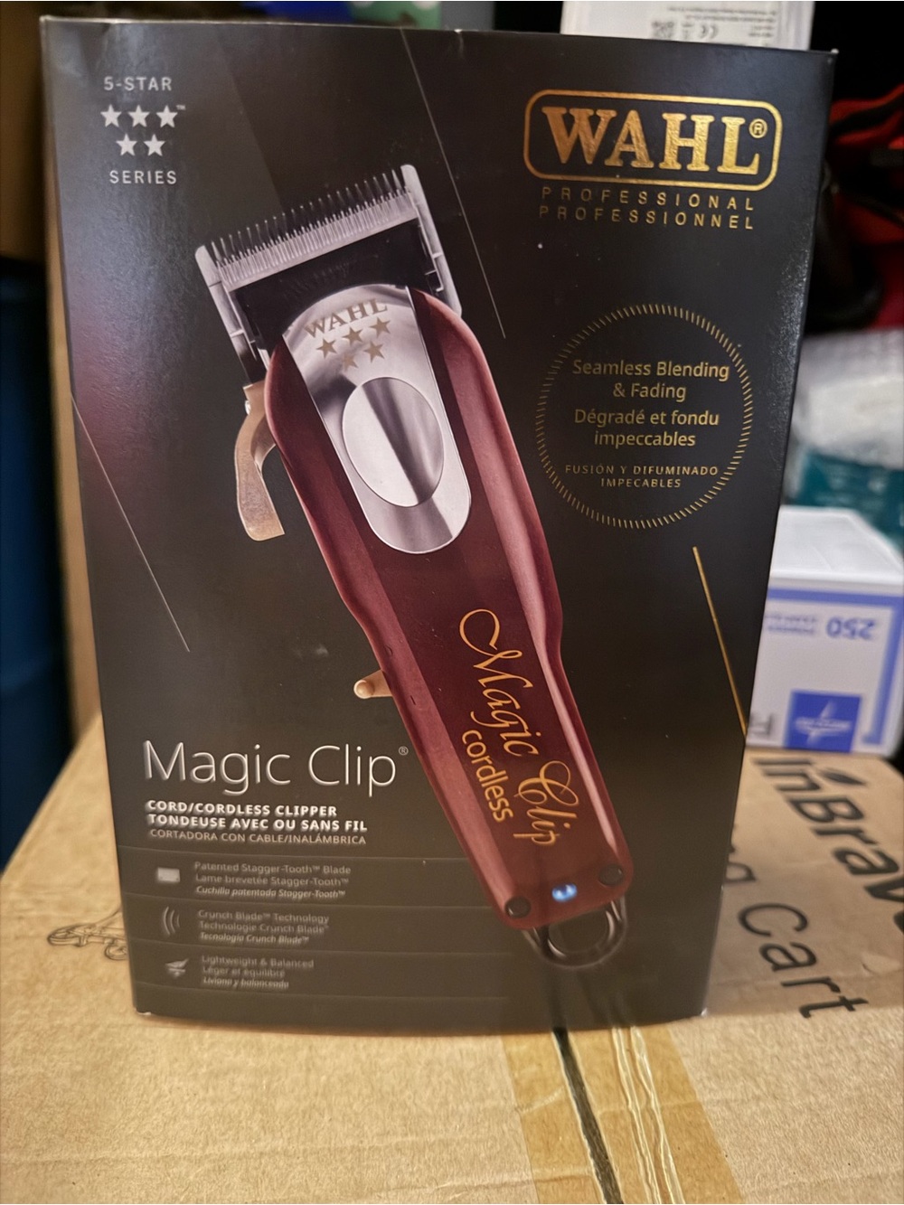 Wahl Magic Clip Cordless Hair Clipper - Maroon and Gold